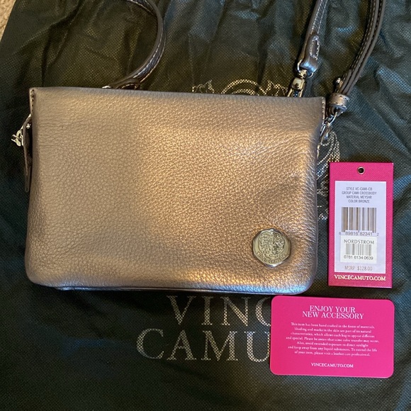 Vince Camuto Handbags - Vince Camuto gold (bronze) leather cross body bag